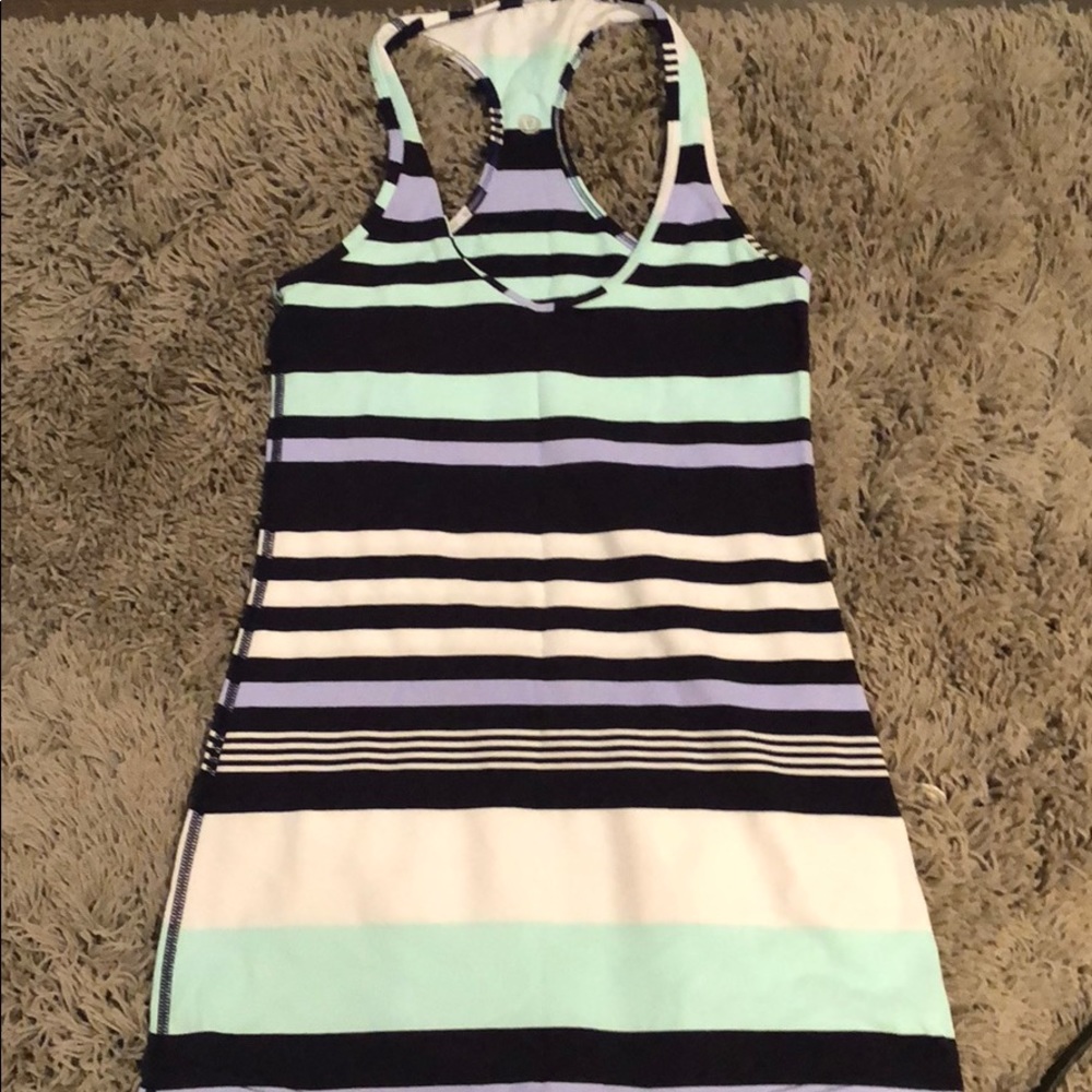 Lulu lemon tank top with stripes